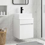 vidaXL Meuble-sèche avec évier mural Blanc 39 x 41 x 62 5 cm