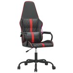 vidaXL Chaise de jeu Noir et rouge Similicuir