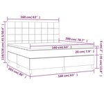 vidaXL Sommier à lattes de lit avec matelas Rose 160x200 cm Velours