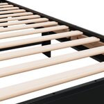 vidaXL Cadre de lit noir 75x190 cm bois d'ingénierie et métal