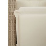 vidaXL Ensemble à manger de jardin avec coussins 5Pièces Beige poly rotin