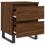 vidaXL Table de chevet chêne marron 40x35x50 cm bois d’ingénierie