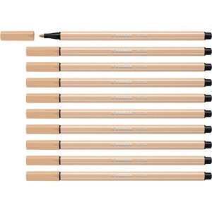 Stylo feutre pen 68  rose nude x 10 stabilo