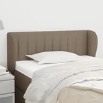 vidaXL Tête de lit avec oreilles Taupe 83x23x78/88 cm Tissu