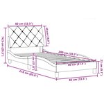 vidaXL Cadre de lit sans matelas noir 80x200 cm tissu