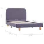 vidaXL Cadre de lit sans matelas gris clair tissu 90x200 cm