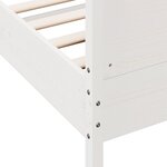 vidaXL Cadre de lit sans matelas blanc 120x190 cm bois de pin massif