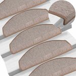 vidaXL Tapis d'escalier 30 Pièces marron clair 65x24x4 cm