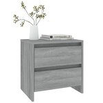 vidaXL Table de chevet Sonoma gris 45x34 5x44 5 cm Aggloméré