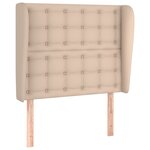 vidaXL Tête de lit avec oreilles Cappuccino 103x23x118/128 cm