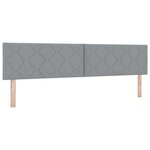 vidaXL Lit à ressorts et LED Gris clair 200x200 cm Tissu