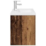 vidaXL Meuble lavabo avec bassin et robinet intégrés vieux bois