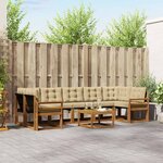 vidaXL Ensemble de canapés d'extérieur 8 Pièces Naturel et Beige