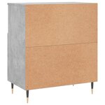 vidaXL Buffets 2 Pièces gris béton bois d'ingénierie