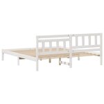 vidaXL Cadre de lit Blanc 180 x 200 cm Bois massif en pin