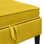 vidaXL Pouf avec Rangement Jaune Velours