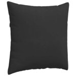 vidaXL Coussins de canapé 2 Pièces Noir 80 x 80 cm tissu
