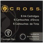 Etui Pack de 6 Cartouche pour stylo à plume encre noire CROSS