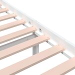 vidaXL Cadre de lit Blanc Bois massif 135x190 cm Double