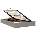 vidaXL Lit avec rangement et LED avec LED Taupe 120 x 200 cm Polyester