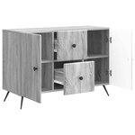 vidaXL Buffet Sonoma gris 89 x 34 5 x 60 cm Bois d'ingénierie
