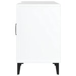 vidaXL Meuble TV blanc brillant 150x30x50 cm bois d'ingénierie