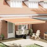 vidaXL Auvent Rétractable Jaune  orange 450 × 300 cm tissu