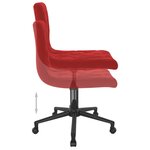 vidaXL Chaises pivotantes salle à manger 2 Pièces Rouge bordeaux Velours