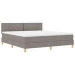 vidaXL Lit à ressorts avec matelas & LED Taupe 180x200 cm Tissu