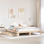 vidaXL Cadre de lit sans matelas 200x200 cm bois massif de pin