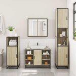 vidaXL Ensemble de meubles de salle de bain 2 Pièces chêne sonoma