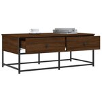 vidaXL Table basse chêne marron 100x51x40 cm bois d'ingénierie