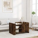 vidaXL Table basse chêne fumé 80x50x50 cm bois d'ingénierie