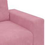 vidaXL Sofa 3 places avec coussin Rose Velours