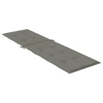 vidaXL Coussin de chaise longue gris foncé mélangé (75+105) x 50 x 4 cm