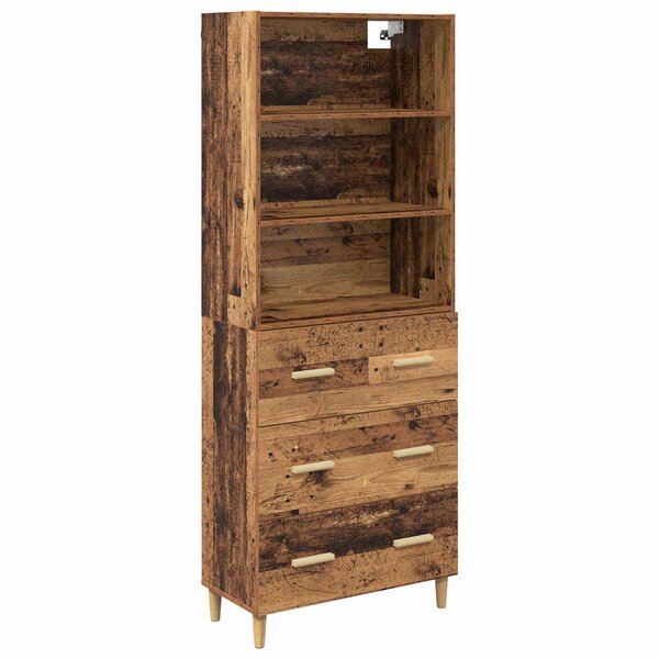 vidaXL Haut Armoire Bois Ancien 69 5 x 32 5 x 180 cm Bois d'ingénierie