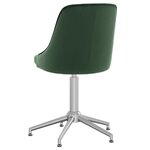 Vidaxl chaises pivotantes de salle à manger 2 pièces vert foncé velours
