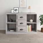 vidaXL Buffet sonoma gris 104 5x35 5x67 5 cm bois d'ingénierie