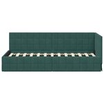 vidaXL Cadre de lit d'angle Vert foncé 80 cm x 200 cm tissu