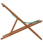 vidaXL Chaises de plage pliantes lot de 2 tissu et bois massif