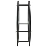 vidaXL Portant de bois de chauffage Noir 70 x 20 x 70 cm Acier