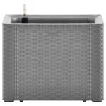 vidaXL Lit surélevé de jardin avec système d'arrosage Gris 43x43x33 cm