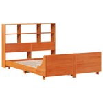 vidaXL Cadre de lit sans matelas cire marron 160x200cm bois pin massif
