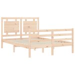 vidaXL Cadre de lit avec tête de lit 140x200 cm bois massif