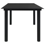 vidaXL Mobilier à dîner d'extérieur 9 Pièces Rotin PVC Noir