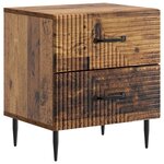 vidaXL Cabinet de chevet 2 Pièces Bois ancien 43 x 34 5 x 47 5 cm