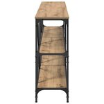 vidaXL Table console avec étagère Chêne artisanal 180 x 30 x 75 cm