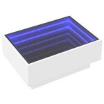 vidaXL Table basse avec LED blanc 70x50x30 cm bois d'ingénierie