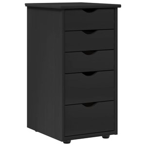 vidaXL Armoire Noir 34 x 39 x 61 5 cm Bois de Pin Massif