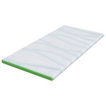 vidaXL Coussins de Matelas Blanc et vert 90 x 190 cm